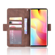 Pattintható tok a Xiaomi Mi Note 10 Lite, Card Slot, barna