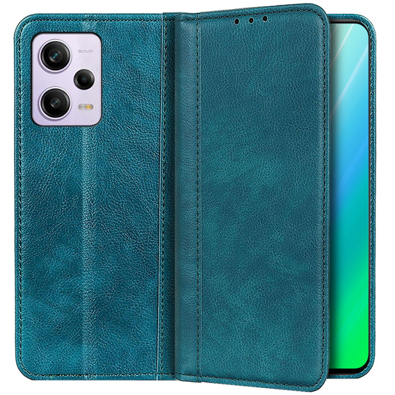 Telefontok a Xiaomi Redmi Note 12 Pro+ 5G, Wallet Litchi Leather, zöld