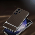 Telefontok a Samsung Galaxy S23 Ultra, GKK Woven Leather, kávé