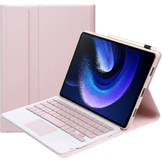 Tok + billentyűzet Xiaomi Pad 6 / 6 Pro, Touchpad, rózsaszín