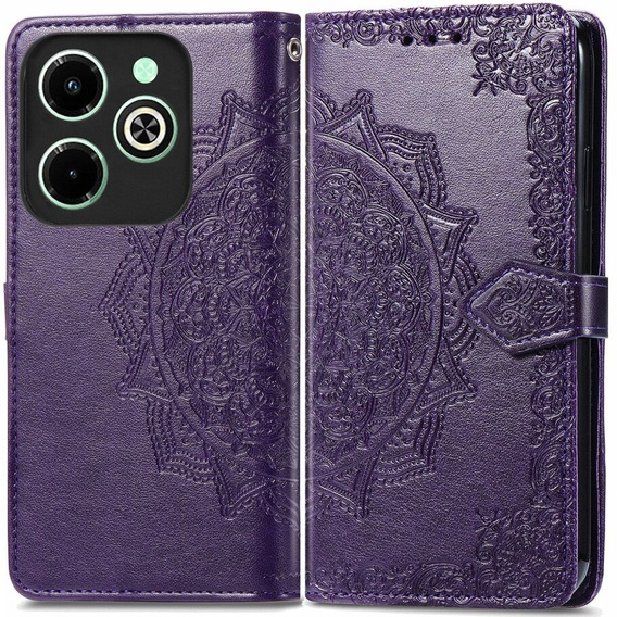 Pattintható tok a Infinix Hot 40i, Mandala, lila