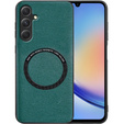 Telefontok a Samsung Galaxy A34 5G, Leather Hybrid MagSafe, zöld