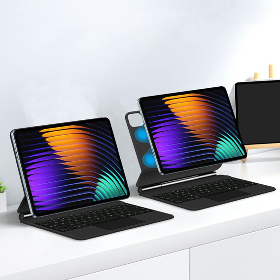 Billentyűzet tok Xiaomi Pad 7 / 7 Pro, mágneses billentyűzet érintőpad, fekete