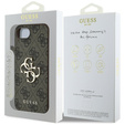 GUESS Telefontok a iPhone 16E, 4G Big Metal Logo, barna