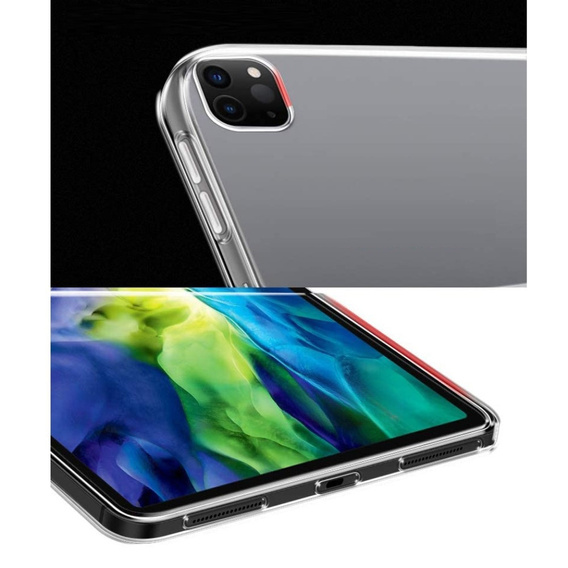 Tok iPad Pro 12.9 2022 / 2021 / 2020 / 2018 készülékhez, szilikon, átlátszó