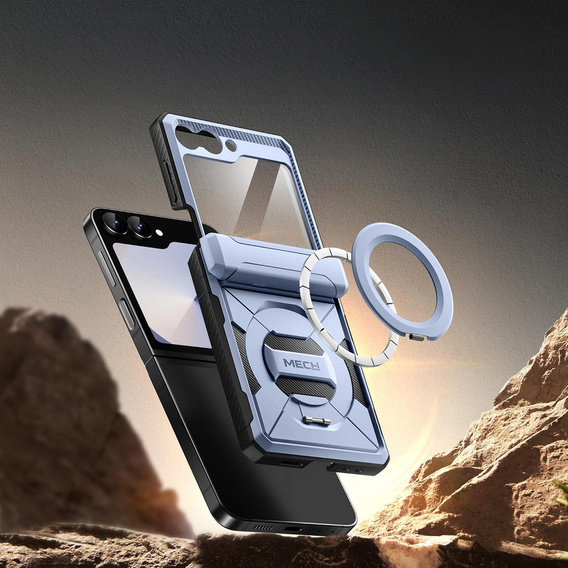 Tongate MECH tok MagSafe-val Samsung Galaxy Z Flip7 FE / Z Flip6, kék