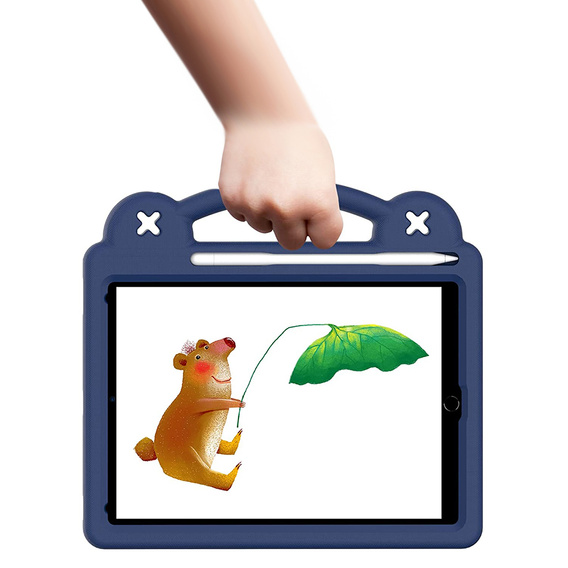 Gyermek tok iPad 9.7" 2018/2017 (6/5 gen.) / Pro 9.7" 2016, Cute Patterns, állvánnyal, sötétkék