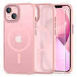 Tok iPhone 13-hoz, MagSafe, ERBORD Matt Case, rózsaszín + képernyőüveg