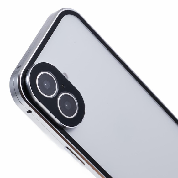 Tok iPhone 16, Magnetic Dual Glass, ezüst