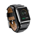 Bőrszíj Apple Watch 1/2/3/4/4/5/6/7/8/SE/Ultra 42/44/45/49mm, fekete