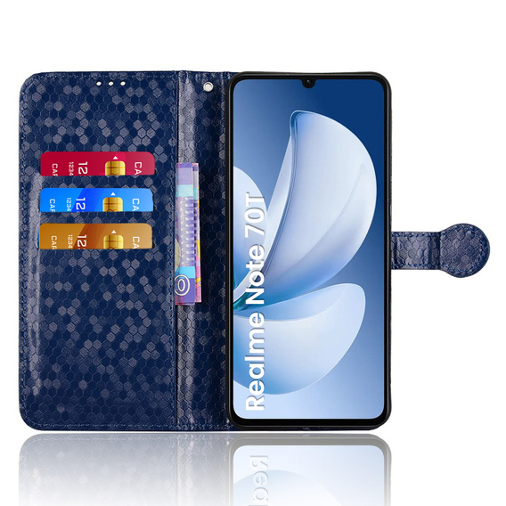 Flap tok Realme Note 70T 4G, Wallet Rhombus, kék