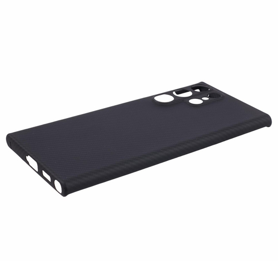 Tok Samsung Galaxy S22 Ultra, Aramid Fiber Cover, fekete