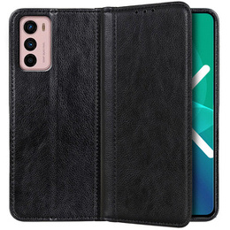 Telefontok a Motorola Moto G42 4G, Wallet Litchi Leather, fekete