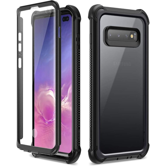 Telefontok a Samsung Galaxy S10 Plus, Dexnor Full Body Rugged, átlátszó / fekete