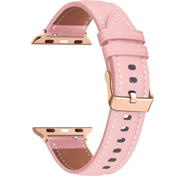 Bőrszíj Apple Watch 1/2/3/4/4/5/6/7/8/SE/Ultra 42/44/45/49mm, rózsaszín