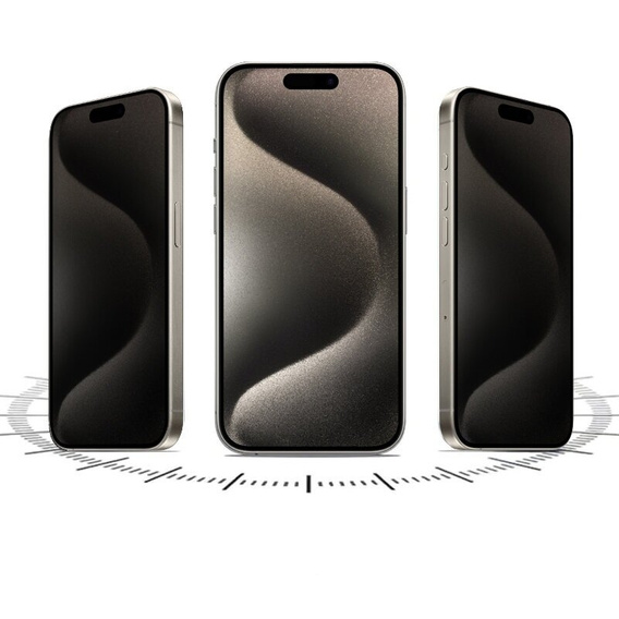 2 x iPhone 15 adatvédelmi fólia, ERBORD kémelhárító hidrogél