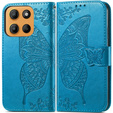 Pattintható tok a Motorola Moto G15 / Motorola Moto G15 Power, Butterfly, kék