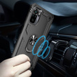 Páncélozott telefontok a Xiaomi Redmi Note 10/10S, Nox Case Ring, fekete