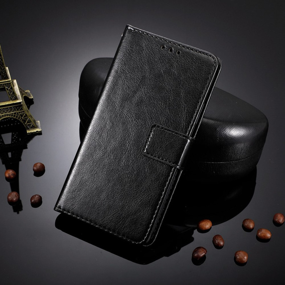 Pattintható tok a Ulefone Armor X10 / X10 Pro, Crazy Horse Wallet, fekete
