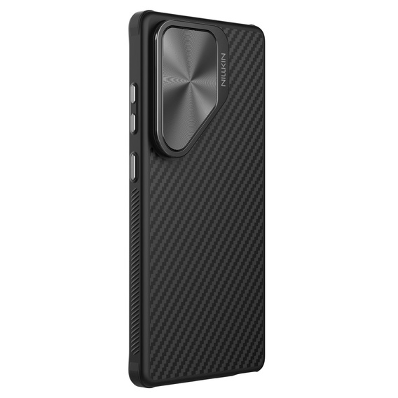 Tok Samsung Galaxy S25 Ultra, páncélozott Nillkin, Carboprof Case, Magsafe, fekete