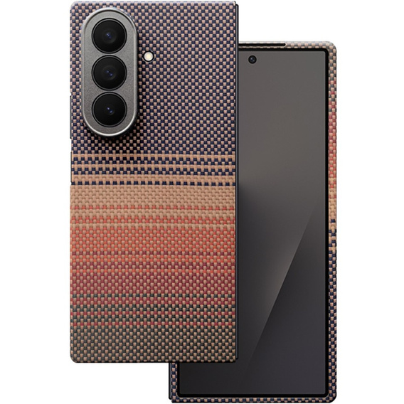 Tok Samsung Galaxy Z Fold6 5G - mágneses aramidszálas tok, narancssárga