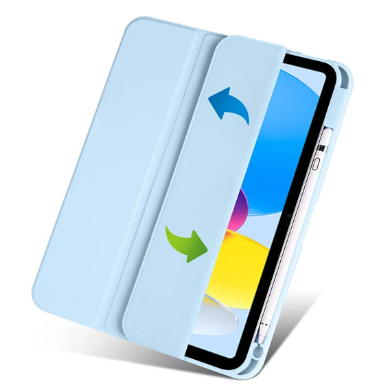 Tok iPad 10.9 2022 10 Gen, Smartcase Hybrid, tolltartó résszel, kék