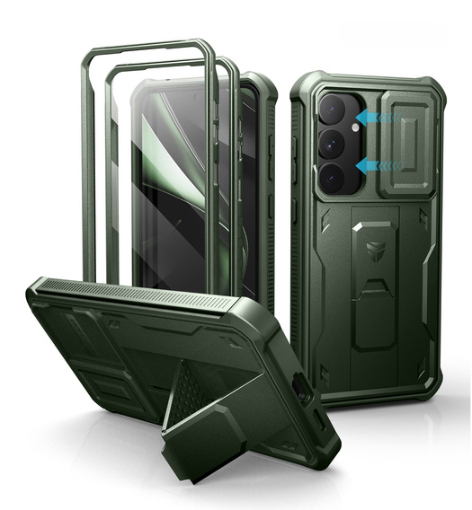 Páncélozott tok a Samsung Galaxy S25+ Plus, Dexnor Full Body (Two Frames), zöld