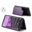 CASEME flip tok Samsung Galaxy S25 Ultra, Litchi Wallet, lila