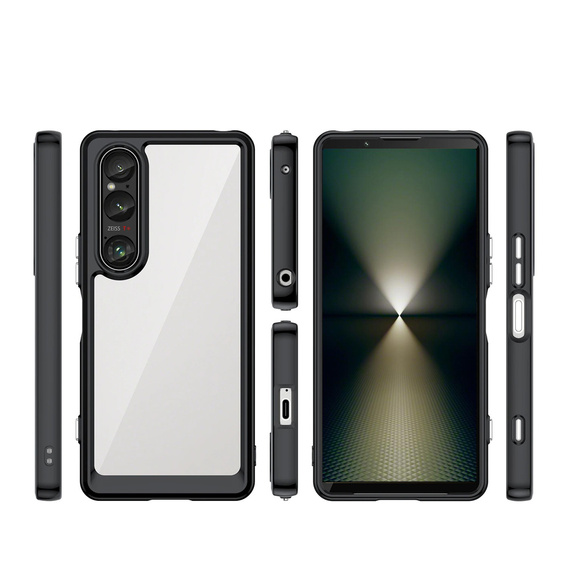 Telefontok a Sony Xperia 1 VI, Fusion Hybrid, átlátszó / fekete