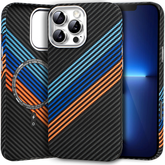 Tok iPhone 13 Pro, Carbon Fiber MagSafe, sötétkék