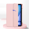 Tok Apple iPad Air 11" 6 gen. 2024 (A2902, Smartcase Hybrid, tolltartó résszel, rózsaszín