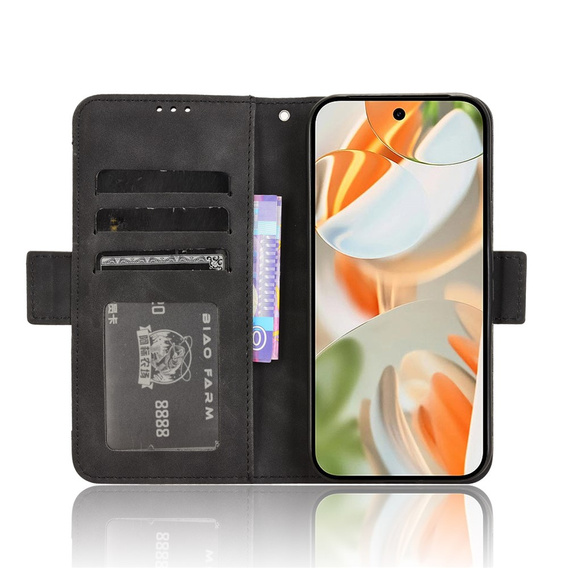 Pattintható tok a Google Pixel 9 / Google Pixel 9 Pro, Card Slot, fekete