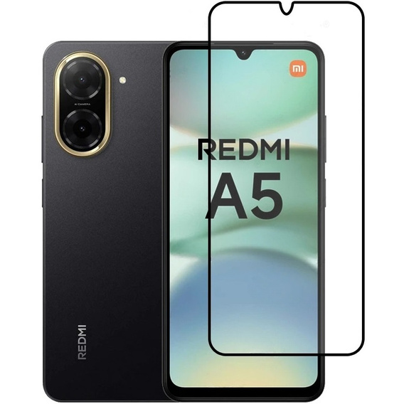3D edzett üveg Xiaomi Redmi A5 készülékhez, fekete keret