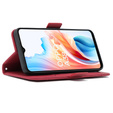 Pattintható tok a Oppo A38 4G / Oppo A18 4G, Card Slot, piros