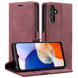 Telefontok a Samsung Galaxy A14 4G/5G, ERBORD Vintage, pénztárca patenttal, piros