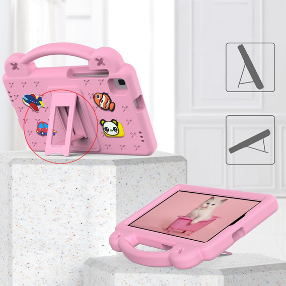 Gyermek tok Samsung Galaxy Tab A7 Lite 8.7 T220/T225, Cute Patterns, állvánnyal, rózsaszín