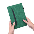 Tok Samsung Galaxy Tab S10 FE+ Plus, Classic, tolltartóval, zöld