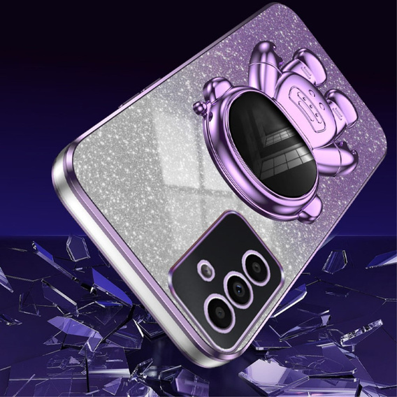 Tok Samsung Galaxy A15 4G / 5G, Glitter Astronaut, lila