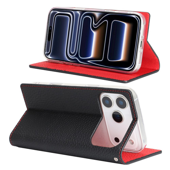 Litchi Skin Grain flip tok iPhone 17 Pro-hoz