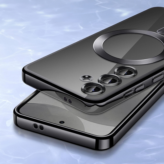 Tok Samsung Galaxy A05s-hoz, Electro MagSafe, fekete + üveg a képernyőhöz