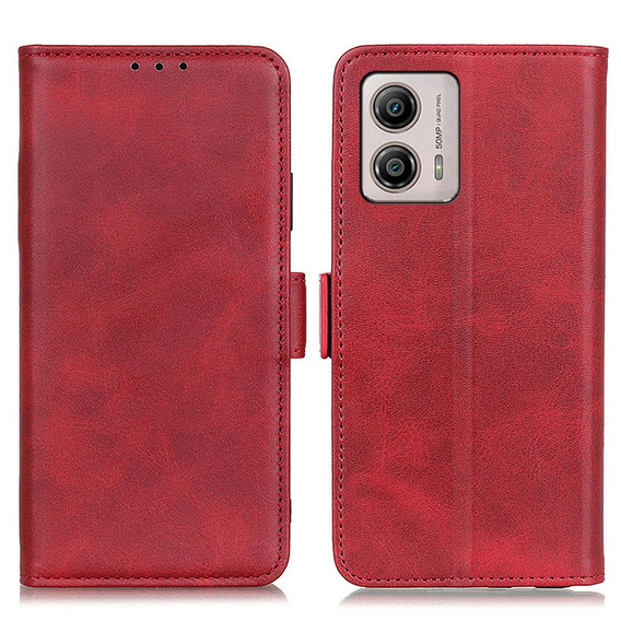 Pattintható tok a Motorola Moto G53 5G / G13 / G23, Wallet, piros