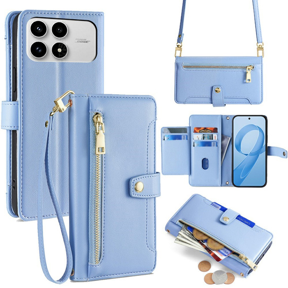 Flip tok cipzáras zsebbel a Xiaomi Poco F8 Pro készülékhez