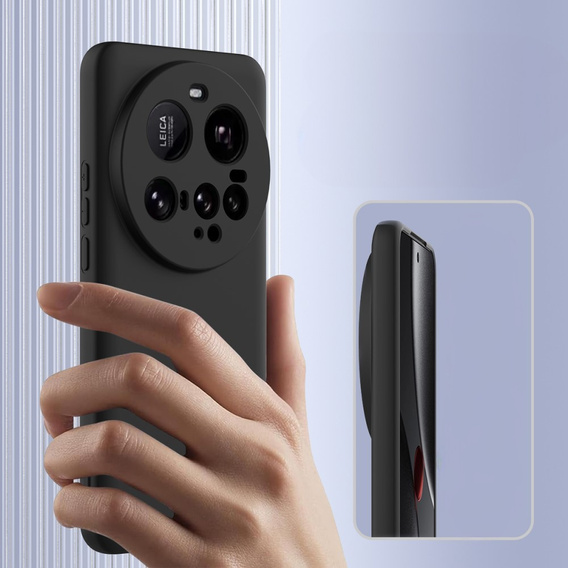 Telefontok a Xiaomi 15 Ultra, Silicone MagSafe, fekete