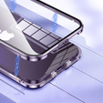 Tok iPhone 14, Magnetic Dual Glass, lila
