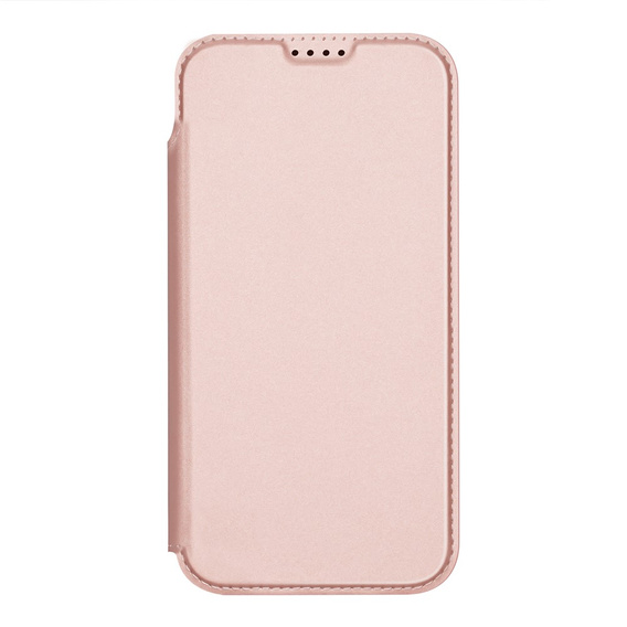 Dux Ducis tok iPhone 17 Pro Max készülékhez, Skin Pro, pánttal, kártyafoglalattal, rózsaszínű