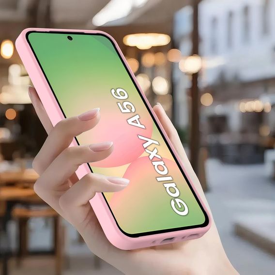 Tok Samsung Galaxy A56 5G-hoz, MagSafe, ERBORD Matt Case, rózsaszín + képernyőüveg