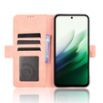 Pántos tok Xiaomi Redmi 15 5G / 4G, kártya foglalat, pénztárca, rózsaszín, rózsaszín
