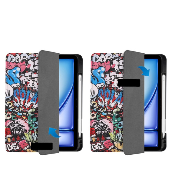 Tok Apple iPad Air 11" 6 gen. 2024 (A2902, Smartcase, graffiti