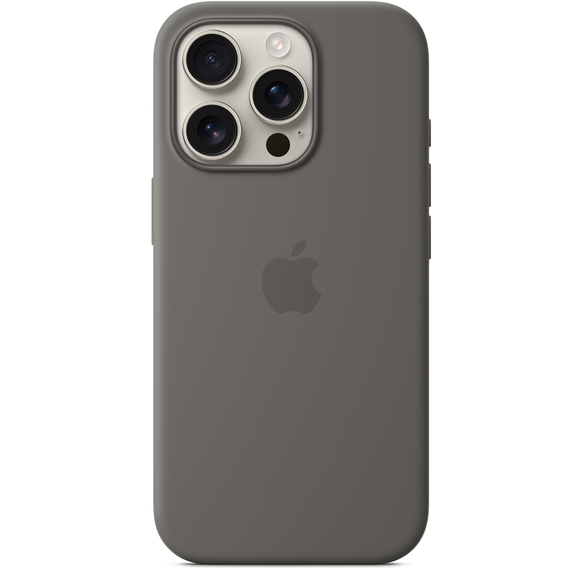 Eredeti Apple szilikon tok MagSafe iPhone 16 Pro készülékhez, kőszürke MYYL3ZM/A