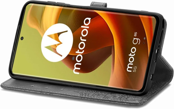 Pattintható tok a Motorola Moto G85, Mandala, szürke